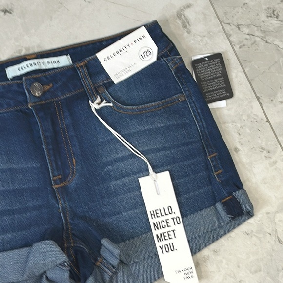 Celebrity Pink Jean blue Shorts Juniors 1/25 waist 15 - Picture 4 of 8